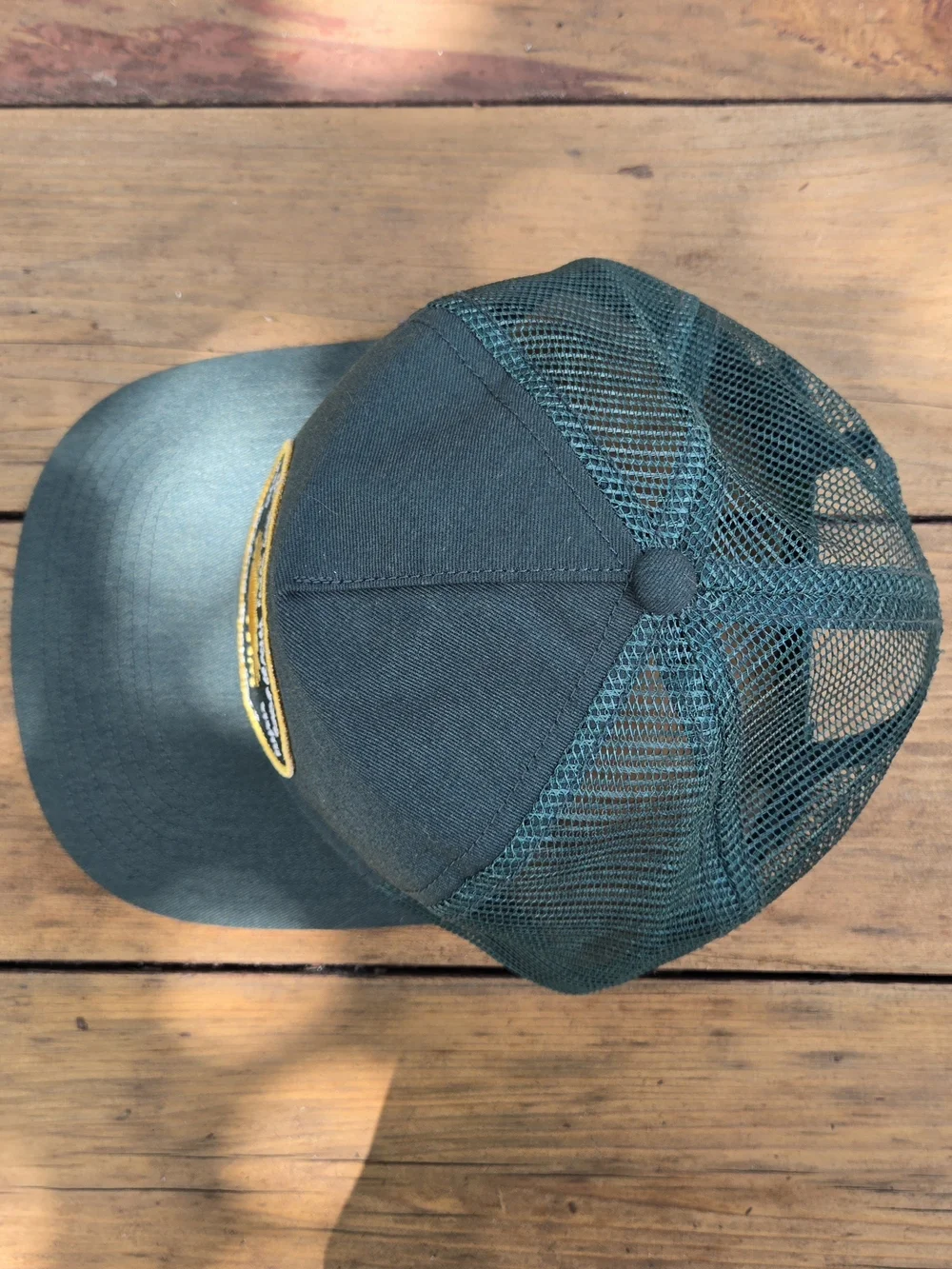 Rhythm. Men's Dark Green Trucker Cap with Yellow Logo